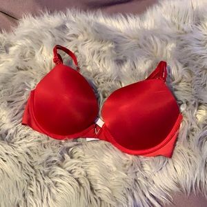 victoria secret red push up bra